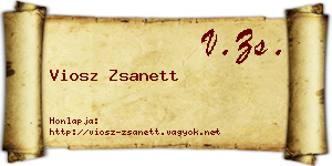 Viosz Zsanett névjegykártya